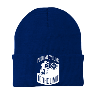Pushing Cycling To The Limit Embroidered Beanie